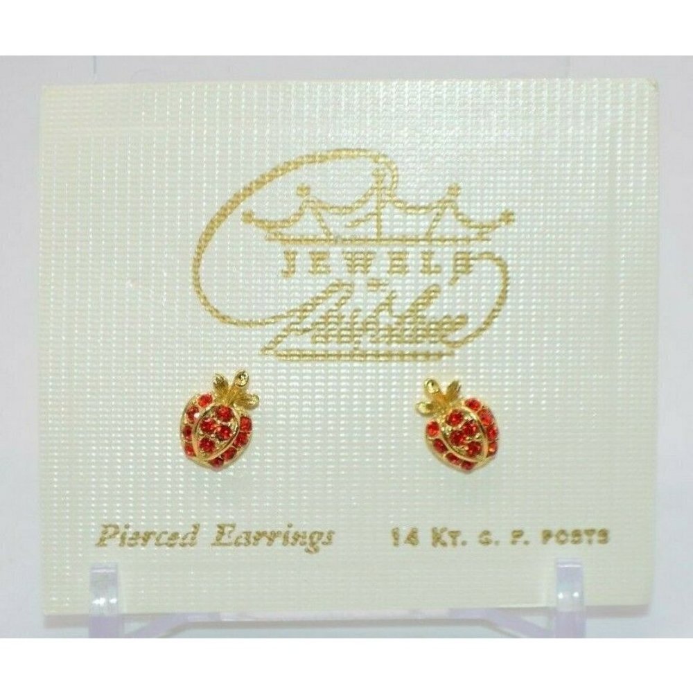 Jewel By ParkLane 14kt Gold FIlled Red Rhinestone